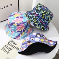 {You have a hat}Unisex แฟชั่นหมวกถังพิมพ์ลายผู้ชาย,หมวกสองด้านกันแดดหมวกกันแดดฤดูร้อนปานามาพับได้หมวกชุดตกแต่งธีมชาวประมงแสงแดด