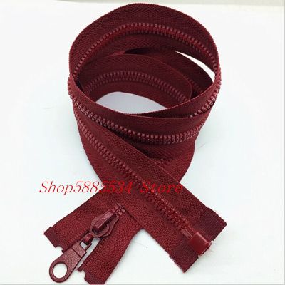 ♟ 1/2/5PCS 5 28 Inch (70cm) wine red Separating Jacket Zippers Sewing Heavy Duty Plastic Zippers Bulk process open-end