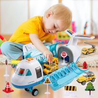 Mist Spray Plane Childrens Toys Cars for Boys with 6 Diecast Construction Vehicles,Educational Toys for Kids 2 to 4 Years Old