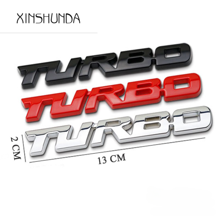 LIgHTKOREA 2Pcs Small And Big Metal Turbo Emblem Side