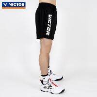 Victor Victory Badminton Clothing กางเกงขาสั้นแห้งเร็ว Victor กางเกงกีฬาแฟชั่นป้ายแนวตั้งสำหรับผู้ชายและผู้หญิง