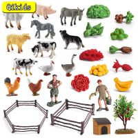 Conjunto De Bonecos De Animais De Fazenda Para Crianças, Figura De Ação, Modelo De Fazenda, Vaca, Galinhas, Pig, Brinquedos Edos Fofos