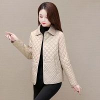 ♕๑♂ Jackets 2023 New Fashion Middle-aged Thin Cotton-padded Coats Female Parkas Outerwear Overcoat