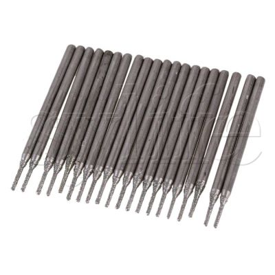 HH-DDPJ20pcs Lapidary Diamond Coated Hole Drill Solid Bits Needle Gems Glass Tile 1mm