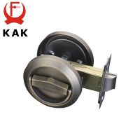 KAK Hidden Door Locks Stainless Steel Handle Recessed Cabinet Invisible Pull Mechanical Outdoor Lock For Fire Proof Hardware