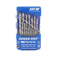 ดอกสว่านสปีดสเต็ป Twist Drill BIT SPEED STEP DIN 338 HSS 19 ขนาด 1.0-10.0 x 0.5 มม