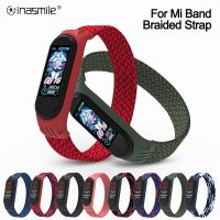 Pretty Braided watch Strap for Mi band 5 Nylon Bracelet Solo Loop pulseira bracelet Wristband for xiaomi Miband 4 3 6 watch belt Printing Stamping