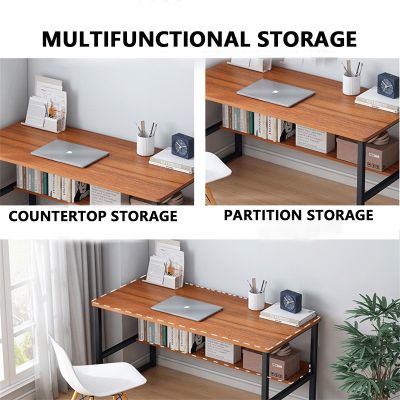 【Ready Stock】120CM Meja Laptop Study table Computer Table modern writing living room furniture 2 Layer Office desk meja