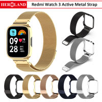 สายรัด Milanese กรอบโลหะสำหรับสายรัดข้อมือสแตนเลส Redmi Watch 3 Active