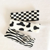 Fashionable Personality Retro Zebra Pattern Hairband Stretch Knitted Wool Headband Sports Yoga Fitness Compression Headband