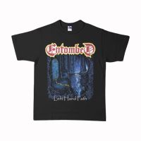 เสื้อยืดคอกลมเสื้อยืด พิมพ์ลาย ENTOMBED LEFT HAND PATH METAL/ROCK สําหรับผู้ชาย S-5XL