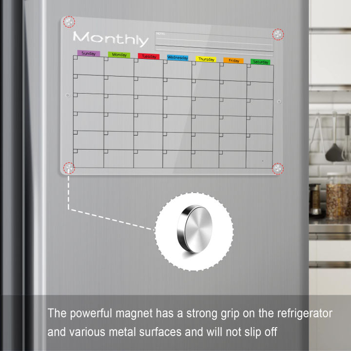 zsheng-แผ่นอะคริลิคใสแม่เหล็กกระดานข้อความของใช้ในครัวเรือนกระดานลบแห้งสติกเกอร์ติดตู้เย็นอะคริลิค