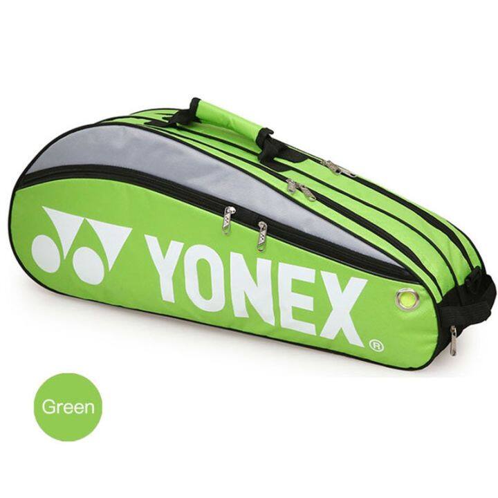 yonex-ไม้ตี3กระเป๋าแบดมินตันพร้อมช่องใส่รองเท้าไม้เทนนิสสควอชดั้งเดิมกระเป๋ากีฬาผู้ชายผู้หญิง