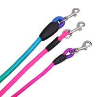 R1A9M Hot Nylon Belt 1Pcs New Collars Rainbow Colorful Weave Pet Dog Traction Rope Round Training Leashes