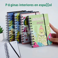 2022 planner Spanish coil notebook a6 notebook notepad for ring binder agenda 2022 español kawaii diary journal notebook