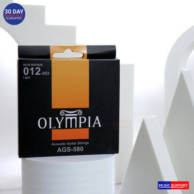 สายกีตาร์โปร่ง OLYMPIA AGS-580 เบอร์ 12-53 80/20 Bronze