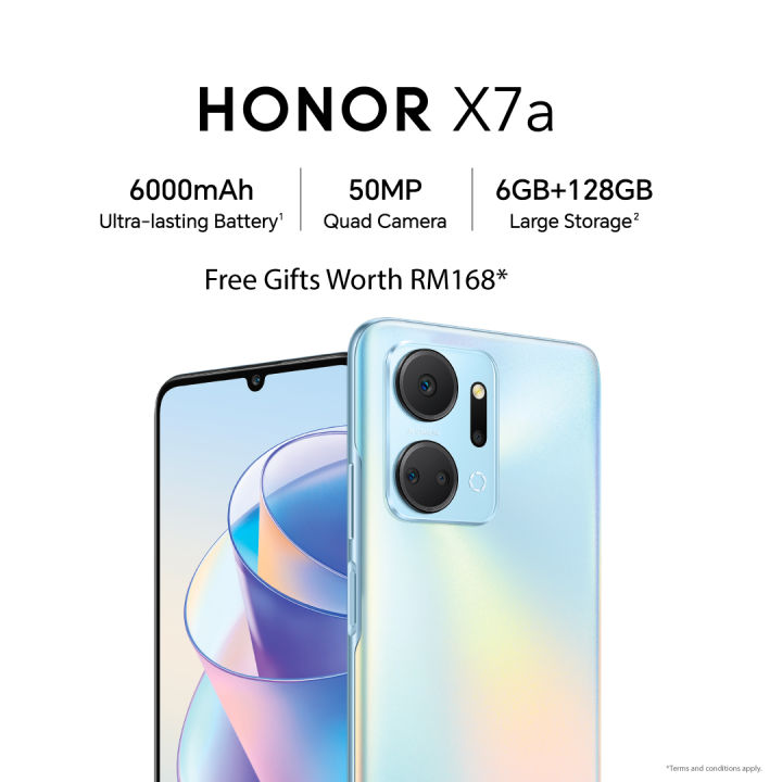 honor-x7a-ram-6-gb-rom-128-gb-สมาร์ทโฟน-โทรศัพท์มือถือ-ออเนอร์-มือถือ-หน้าจอ-6-74-นิ้ว-helio-g37-octa-core-แบตเตอรี่-6-000-mah-ชาร์จไว-22-5w