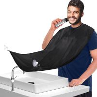 Beard Bib Beard Apron Beard Catcher Men Shaving and Trimming  Waterproof Non-Stick Beard Cape Grooming Cloth with Suction Cups Adhesives Tape