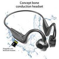 2022 Bone Conduction Earphone Sport Running Waterproof Wireless Bluetooth-compatible Headphone W Microphone Support TF SD Card