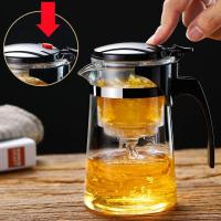 Heat Resistant Glass Tea Pots Chinese Teaware High Quality Kung Fu Tea Set Kettle Coffee Glass Pot Convenient Office Dropshiping