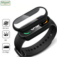 Migeet ที่ครอบสำหรับ XIAOMI ป้องกันปกป้องหน้าจอกระจกเทมเปอร์ Casing PC บางเฉียบยาก Miband 6 5 4 3 Mi Band 3 4 5 6