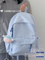 Ins FengRi is soft sister han edition girl pure color joker backpack bag female high school students in junior high school students backpack