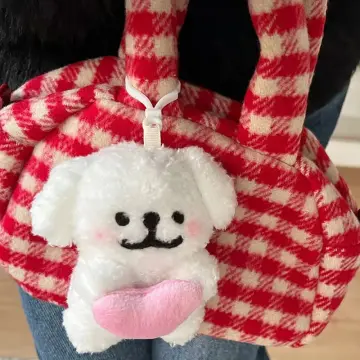 Korean Style Ins Plush Bear Keychain Student Bag Pendant Car Key Ring Girl  Cute Decoration Accessories Gifts