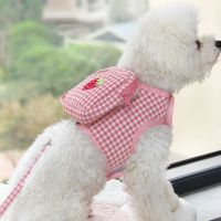 【FCL】™■■ Embroidery Pattern Dog Leash Functional Collar Harness for Bichon Cats Accessories Outdoor