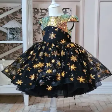 Gold christmas hot sale party dress