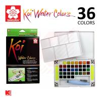 สีน้ำก้อน Sakura Koi Water Colors Set 36 สี+พร้อมพู่กันเติมน้ำ