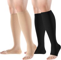 Manufacturers wholesale spot cross-border peep-toe pressure socks multi-function calf socks sleep elastic compression socks in the cylinder