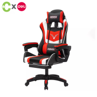 HOMEC เก้าอี้เกมมิ่ง เก้าอี้เกมมิ่ง Gaming Chair เก้าอีเกมเมอร์ ปรับความสูงได้ หมอนคู่ถอดได้ ที่พักเท้ายืดไสลด์ เล่นคอมหรือนอนได้ เล่นเกม