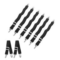 8Pcs Sheet Straps Suspenders Band Adjustable Bed Corner Holder Elastic Fasteners Clips Grippers Mattress Pad Cover Fitted Sheet