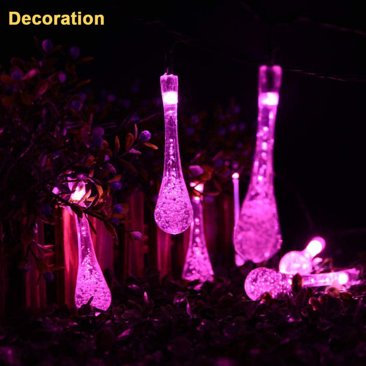 outdoor-garden-party-30-led-raindrop-teardrop-solar-powered-string-fairy-lights