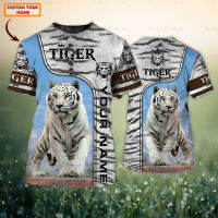 2023 New Animal The Tiger Skin Custom Name 3D Printed Tee High Quality T-shirt Summer Round Neck Men Female Casual Short Sleeve Summer Fashion T-shirt