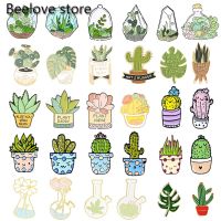 【DT】hot！ Cactus Brooch Aquatic Alloy Badge Pin Potted Lapel