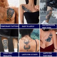 Temporary Tattoo for Adult Men Women Semi-Permanent Tattoos Waterproof Long-Lasting 2 Weeks Realistic Fake Tattoos a Gift Stickers