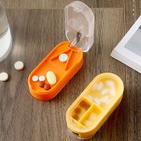 Pill Cutter Medicine Box Pill Cutting Splitter Drugs Tablet Cutter Divider Portable Storage Case Pill Box Pill Case Splitter Medicine  First Aid Stora