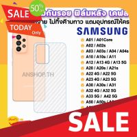 ฟิล์มกันรอย ฟิล์มกันกระแทก  ฟิล์มกันรอย ฟิล์มหลัง เคฟล่า รุ่น Samsung A02 A04s A12 A13 A22 A23 A32 A33 A51 A52 A52s A53 A72 A73 ฟิล์มหลังsamsung ฟิล์มซัมซุง-ป้องกันรอยขีดข่วน