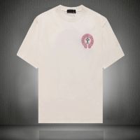 High Quality Chrome Heart official website CH pure cotton short-sleeved T-shirt summer new loose