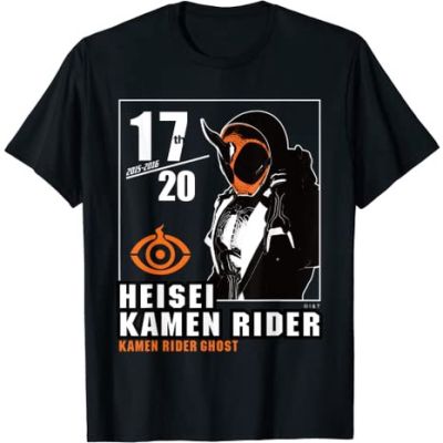 ร่ำรวย คอกลม เสื้อยืดแขนสั้น ผ้าฝ้าย พิมพ์ลาย Kamen Rider Ghost Heisei Rider Anniversary นําเข้า แฟชั่นสําหรับเด็กผู้ชายS-5XL