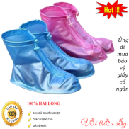 Ủng đi mưa bảo vệ giầy cố ngắn đế chống trơn