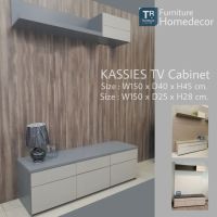 Kassie TV Cabinet ตู้วางทีวี 150cm บานปิดแบบ Softclose วางทีวีได้ถึง 55 นิ้ว