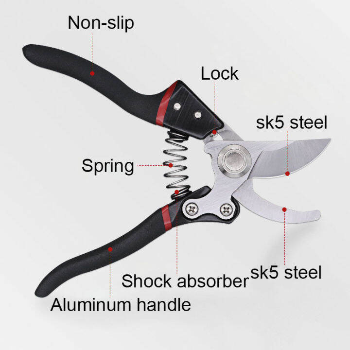 กรรไกรตัดแต่งกิ่ง-secateurs-สวน-graftingtools-sk5ต้นไม้ผลไม้สาขากรรไกรตัดเครื่องมือหยิบผลไม้