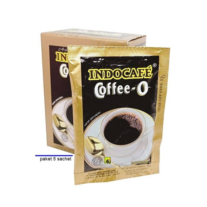 Indocafe Coffee O Kopi Hitam Manis Instan Tanpa Ampas Paket