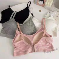 【Ready Stock】 ✢ C15 Back buckle girly underwear vest bra no steel ring adjustable beautiful back wrapped chest seamless gathering