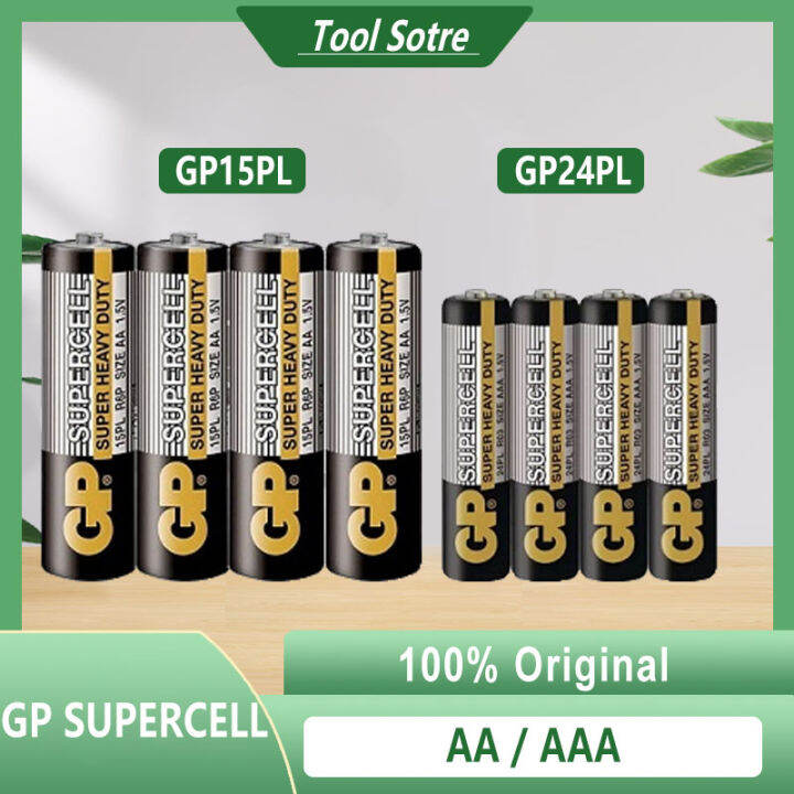 GP SUPERCELL 1.5V AA (GP15PL ) / AAA (GP24PL) SUPER HEAVY DUTY BATTERY ...