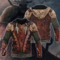 Norse Mythology Viking Armor 3D All Over Printed Mens hoodies Harajuku Streetwear Hoodie Unisex Autumn Casual Jacket Tracksuits