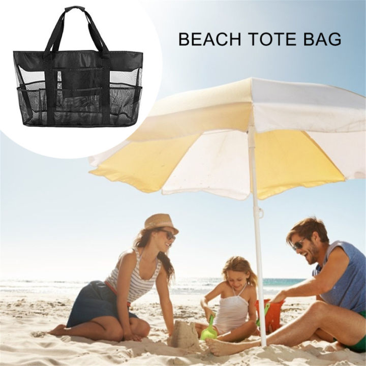 Mesh Tote Large Mesh Beach Storage Bag Portable Beach Storage Bag