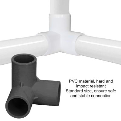 ข้อต่อท่อ 3 ทางตัวเชื่อมต่อมุม PVC ทนต่อแรงกระแทกมัลติฟังก์ชั่นเคลือบเงาสูง 10 ชิ้นสำหรับใช้ในร่มและกลางแจ้ง